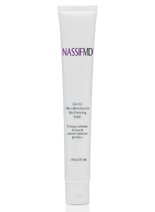 NassifMD Glycolic Microdermabrasion Skin Perfecting Polish, 10% Glycolic Acid Peel, Smooths Skin Texture and Brightens Skin Tone, 4oz